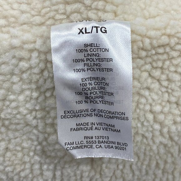 Woolrich Chore Jacket Mens XL Brown Canvas Sherpa Lined Corduroy Collar Barn - Picture 15 of 16